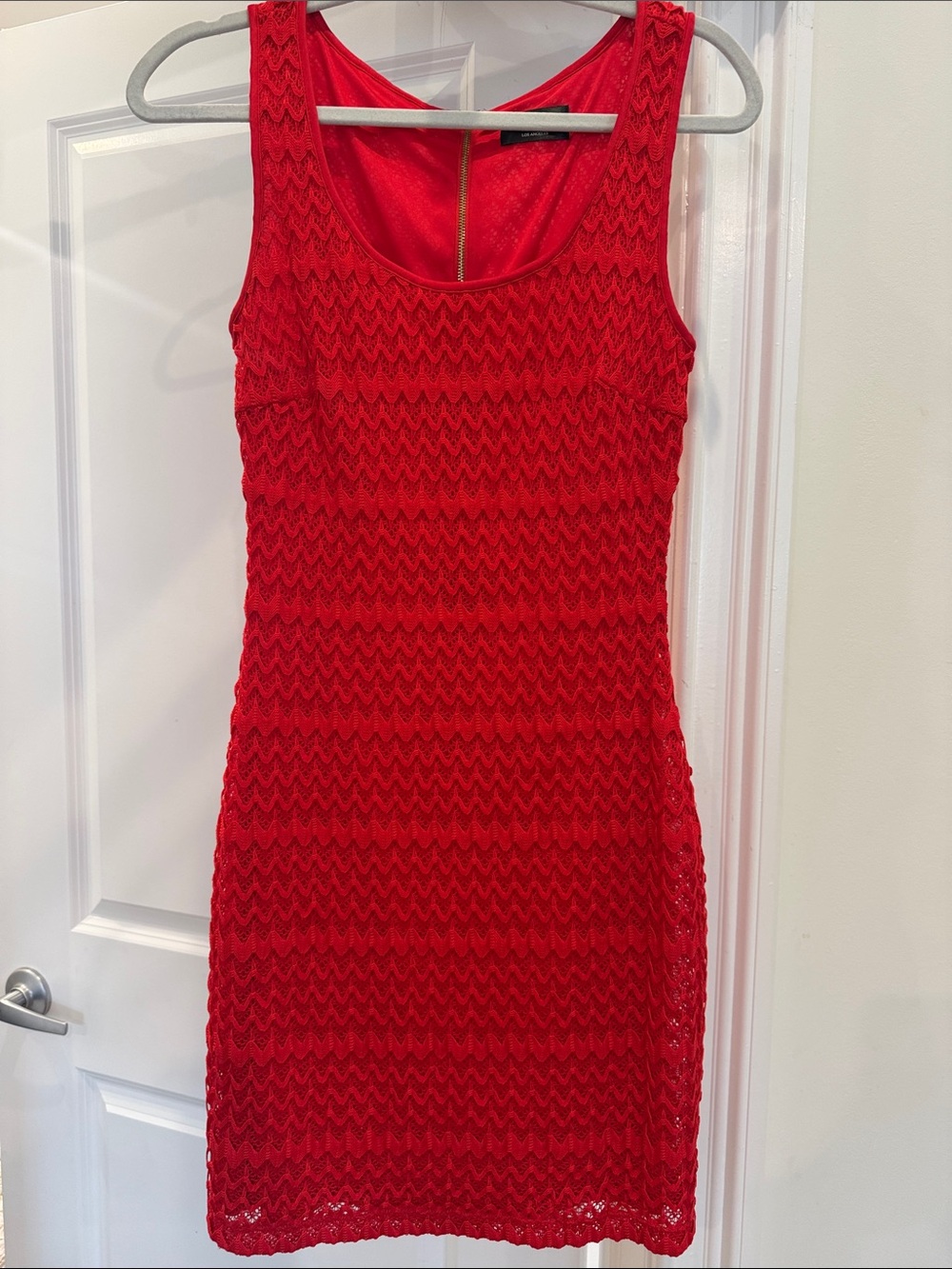 GUESS Red Crochet Dress